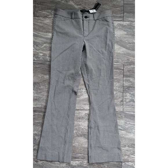 Banana Republic Pants - Banana Republic Sloan Pants Women's Size 4 Black White Houndstooth Stretch Ankle